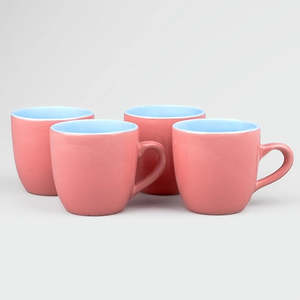 Blush Elegance 200ml Ceramic Espresso <b>Cups</b> Set of 6 Glossy Porcelain with Classic and Modern Design Durable for Afternoon <b>Tea</b> - Product Image 1