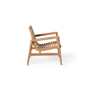 Sillón de Madera de Teca Natural con Diseño de Listones – Silla de Relajación de Madera de Lujo para Interiores y Exteriores - Product Image 3