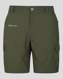 Shorts cargo pour homme de qualité supérieure, taille mi-haute, séchage rapide, vert uni, décontractés, avec poches et fermeture boutonnée - Product Image 4