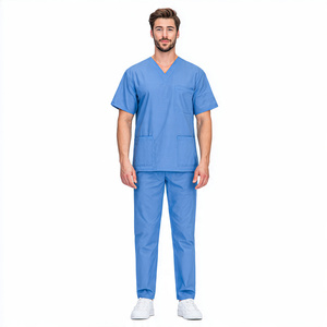 Comfortable Custom Made 100% Cotton Knitted Medical <b>Scrub</b> Suit - Product Image 2