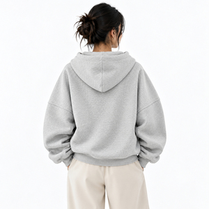 Women Zip Up <b>Hoodie</b> Featuring High Quality Cotton Blend Fabric Comfortable Fit Breathable Feel Durable <b>Stitching</b> Casual Design - Product Image 6