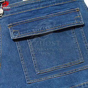 Comfortable Regular Fit <b>Men</b> Jeans <b>Overall</b> Breathable Adjustable Shoulder Buckles Utility Pocket Casual Outfit - Product Image 6