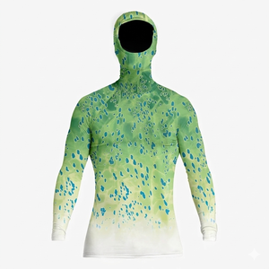 Camiseta de Protección Solar Unisex UPF50+ Antibacteriana 100% Poliéster con Capucha para Natación, Buceo, Surf, Secado Rápido, para Playa y Verano - Product Image 3