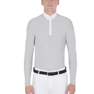 OEM Design Men's Horse Riding Shirts High Quality <b>Equestrian</b> Customized Made 100% Polyester Men Horse Riding Full Sleeves Shirts - Product Image 5
