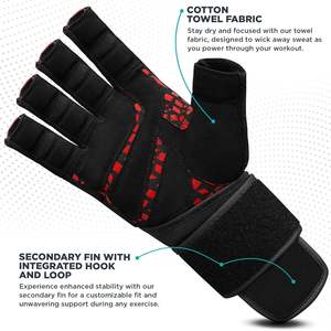 Guantes de Gimnasio para Hombre y Mujer, Cuero Maya Hide, Muñeca de 50 cm de Largo, Protección de Palma, para Levantamiento de Pesas, Peso Muerto, Fisicoculturismo y Ejercicio - Product Image 2