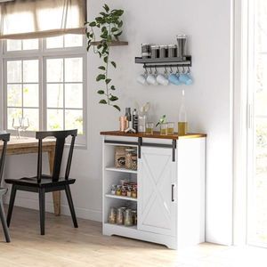 Credenza Bianca per Cucina con Vano Portaoggetti - Product Image 2