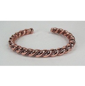 Handcrafted Metal Jewelry Heavy Gauge Twisted Copper Bracelet Hand-Finished Jewelry - Product Image 1