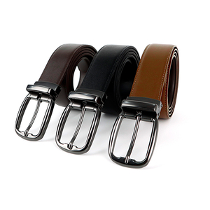 Ceinture en cuir véritable écologique avec boucle à ardillon classique en acier, largeur 3,0 cm, sangle de taille premium pour un usage décontracté - Product Image 2