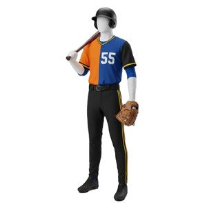 Ensemble d'uniformes de baseball personnalisés au design dernier cri pour les sports d'équipe, options d'impression intégrale, respirant, séchage rapide, 100% polyester, parfait - Product Image 3
