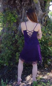 Robe Noire Élvenque en Dentelle Dos Nu Gothique Bohème Pixie Fée Elfe pour Femme Tenue de Festival Vêtement de Soirée Cadeau pour Elle - Product Image 2