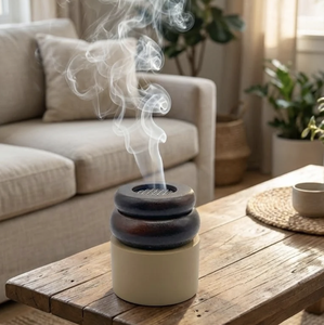 Walnut Finish Bakhoor Burner Incense Holder Aroma Therapy Good <b>Environment</b> For Home Decorative Tabletop Scented Incense Burner - Product Image 3