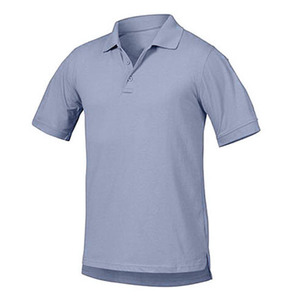 T-shirt homme uni respirant en tissu tricoté polyester/coton 220g, manches courtes, bouton, logo personnalisé sur le devant, impression par transfert thermique - Product Image 6