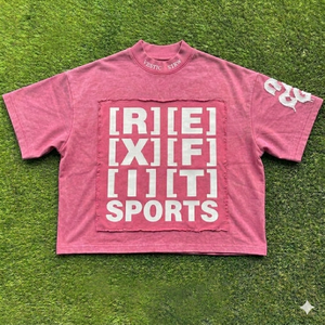 REXFIT SPORTS Ropa Deportiva Informal de Moda, 100% Algodón, MOQ Bajo, Transpirable, Camiseta Corta Moderna, Camisetas con Diseño Gráfico Personalizado - Product Image 1
