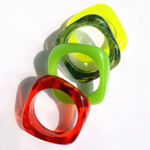 Handcrafted Classic <b>Clear</b> <b>Resin</b> Artificial Bangles - Product Image 2