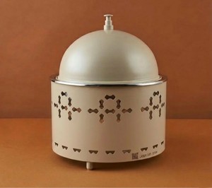 Luxury Matte Finished Casserole Stainless Steel <b>Pot</b> with Round <b>Lid</b> Laser Cutwork Hotpot for Arabic Majlis Dining Tabletop Buffet - Product Image 3