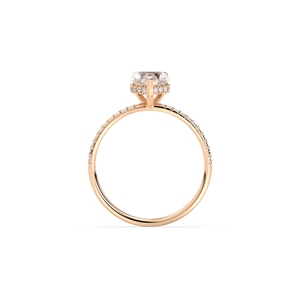 Reyes แหวนเพชรที่โซลิแทร์สำหรับผู้ใหญ่ HPHT CVD ประดับ1.18หัวใจทองคำ14K แหวนหมั้นเพชรกะรัต - Product Image 5