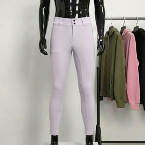 Pantalones de equitación personalizados al por mayor, de silicona, con asiento completo, de malla, para montar a caballo, mallas de fitness para ciclismo, para club escolar - Product Image 4