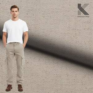 Tela de Sarga de Algodón y Lino Ecológica de 300 g/m², Resistente a las Arrugas, 80% Algodón, 20% Lino, Tejido para Prendas de Vestir - Product Image 2