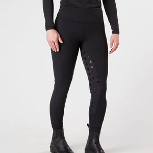 Nouvelles jambières d'équitation noires à taille haute, tendance, personnalisées, écologiques, respirantes, à séchage rapide, en cuir véritable - Product Image 1