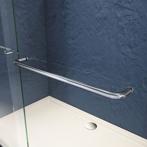 Porta Doccia in Vetro Temperato Trasparente Certificato Spesso 56-60 Pollici L X 72 Pollici Porta Doccia Scorrevole Semi-Frameless Regolabile in Altezza - Product Image 6