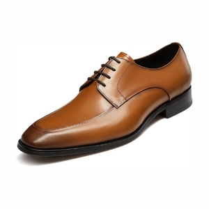 Popular Luxury Genuine Men's Lace-up Waterproof Embroidered Pointed Toe Shoes Strap-style Heel Design for Autumn Office Career - Product Image 2