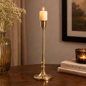 Handmade <b>Brass</b> Candle Holder Stand Tall Decorative <b>Candlestick</b> for Wedding & Table Centerpiece Wholesale Custom Metal Decor Gift - Product Image 2