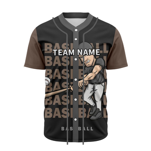 Maillot de baseball personnalisé à transfert thermique unisexe, séchage rapide, respirant, vêtements de sport OEM - Product Image 1