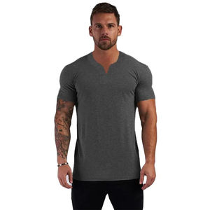 T-shirts personnalisables pour hommes 100 % coton, séchage rapide, anti-plis, pour la gym, le sport, la fitness, respirants, impression numérique - Product Image 1