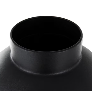 Jarrón decorativo de metal de hierro con aspecto Vintage para salas de estar de lujo con acabado recubierto de polvo negro para usar en fiestas de hoteles en casa - Product Image 4