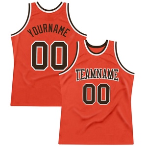 Camiseta de Baloncesto Sublimada Personalizada, Naranja, Sin Mangas, Malla Deportiva, Nombre, Número, Uniforme de Equipo - Product Image 1