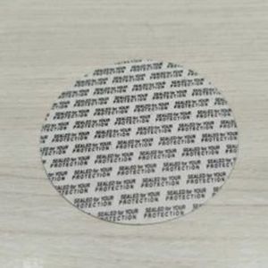 Junta de sellado autoadhesiva sensible a la presión de aluminio para tapas de botellas y tarros de 100 ml, tamaño personalizado, venta al por mayor - Product Image 4