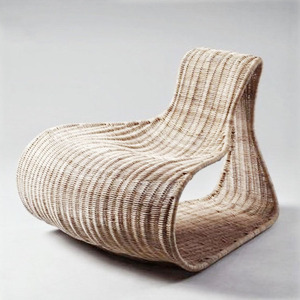 HNH Craft Durable Modern Luxury Watson Coastal Beach Natural Rattan <b>Wing</b> Back Leisure Occasional Arm <b>Chair</b> Elegant Living Room - Product Image 5