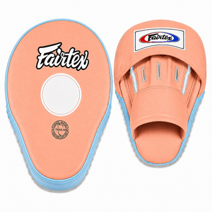 Premium Quality Safety Hand Protection <b>Focus</b> <b>Pads</b> Mitt Red White Target Durable Original Leather Curved Punching <b>Focus</b> <b>Pad</b> Mitt - Product Image 5