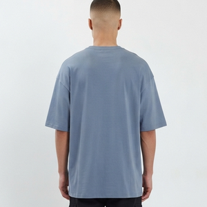 OEM Oversized <b>t</b> <b>Shirt</b> Custom Logo 100% Cotton Vintage Heavyweight Drop Shoulder <b>Men</b> <b>T</b> <b>Shirts</b> With logo <b>Crew</b> <b>Neck</b> Solid Tee - Product Image 6