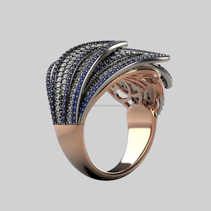 Bague Hip Hop de luxe en moissanite taille ronde pour femme, sertie micro-pavé, alliance de mariage en forme de dôme, faite à la main, cadeau d'anniversaire et de fiançailles - Product Image 6