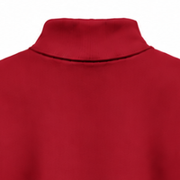 Sweat-shirt unisexe rouge cramoisi à col montant oversize, coupe décontractée, épais, à manches longues, imprimé sur le devant, idéal pour l'hiver