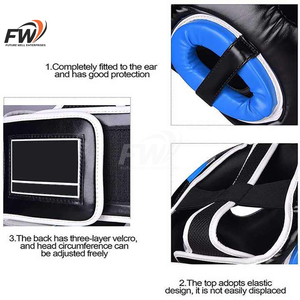 Nouveau design, protège-tête de boxe portable durable pour enfants et adultes, MMA, kick-boxing, avec matériau PU antidérapant pour l'entraînement de boxe - Product Image 5