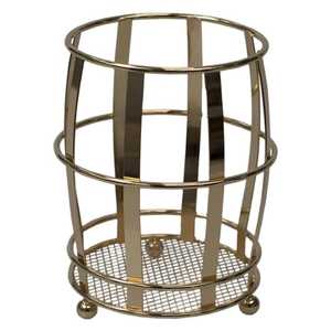 Round Black <b>Wire</b> Utensil Holder with Bamboo Base Perforated Metal Cutlery Caddy Spoon Fork Drying <b>Rack</b> Kitchen <b>Storage</b> Stand - Product Image 3