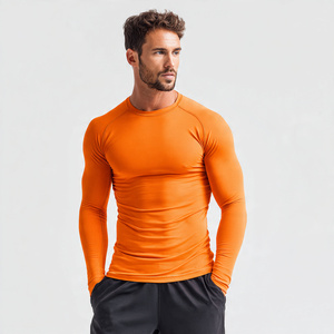 Compression Sublimation Rash Guard Men Workout Athletic Wear Shirt Compression Shirts Long Sleeve Workout Tight T Shirts Men's - Product Image 4