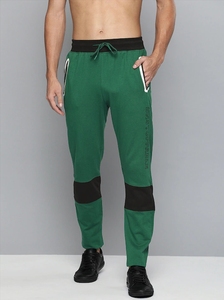 Pantalon de jogging décontracté pour homme en molleton de coton vert, taille élastique avec cordon de serrage et bande latérale, idéal pour l'hiver - Product Image 3