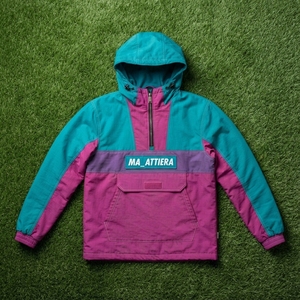 <b>Men</b> Color Block Hooded <b>Jacket</b> Quarter Zip Outdoor Windbreaker Pullover <b>Utility</b> <b>Jacket</b> Kangaroo Pocket - Product Image 6