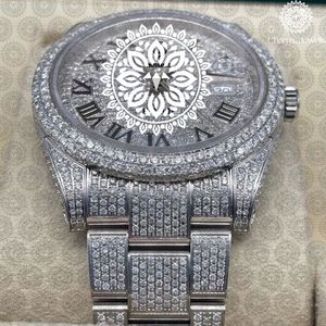 Reloj de Cuarzo Analógico de Acero Inoxidable con Incrustaciones de Diamantes para Mujer, Marca Charm Jewels, Caja Redonda de 40 mm, Cierre Plegable - Product Image 5