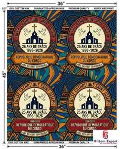 Premium African Wax Print Fabric Manufacturer Custom Church Celebration Anniversary Convention Uniform Supplier - Product Image 1