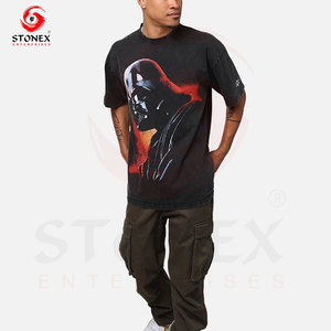 Nouveau T-shirt Homme Oversize Tendance Printemps-Été, Luxe, Mode, Uni, Manches Courtes, Imprimé, Décontracté, 100% Coton - Product Image 2