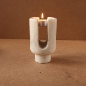 <b>Marble</b> <b>Candle</b> Stand Luxury Stone <b>Candle</b> <b>Holder</b> for Dining Table Living Room Bedroom Wedding Home Decor - Product Image 6