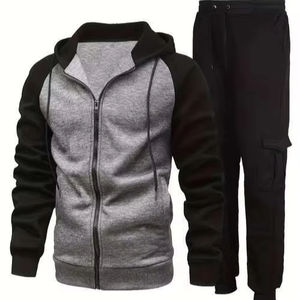 Wholesale Price Custom Logo Men Sweat Suit High Quality Oversized <b>Crewneck</b> and Pants Sportswear Mens Matching Tracksuit - Product Image 1