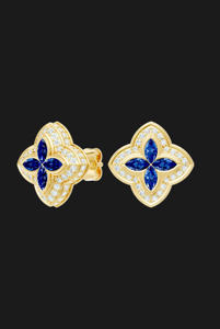 Luxury Marquise Moissanite Clover <b>Stud</b> <b>Earrings</b> Floral 925 <b>Silver</b> Rhodium Plated Jewelry Elegant Gift for Women Daily Wear Shine - Product Image 6