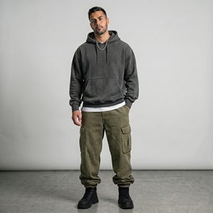 Heavyweight 320G Thermal Fleece Hoodie & <b>Sweatpants</b> <b>Set</b> for Men – Streetwear Custom Logo Tracksuit - Product Image 1