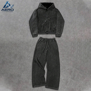 Casual Wear 2 Pcs Simple Tracksuit Plain Custom Logo Printed Good Quality <b>Men</b> Full-Length Regular Fit Tracksuit with Full Sleeve - Product Image 1