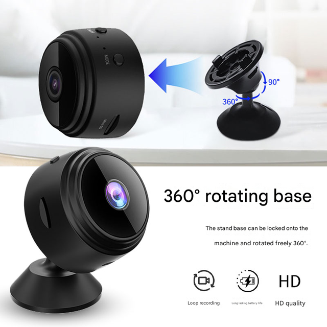 1080P HD Mini WiFi Security Camera, Night Vision Motion Detection Home Surveillance Cam